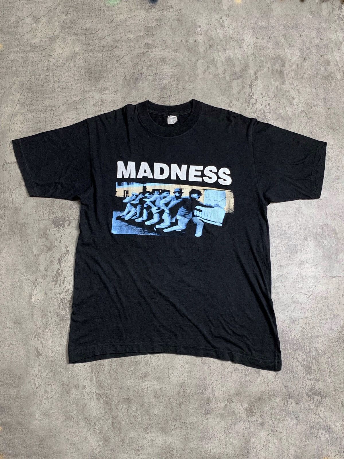 Madness Vintage Photo Band Logo T-Shirt - Men's Official White Tee, 100% Cotton, Size Large - View #7