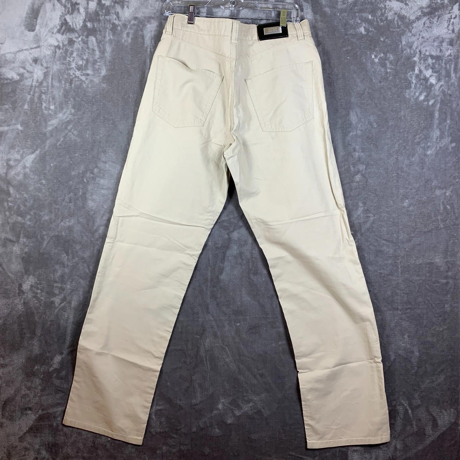 Hugo Boss Hugo Boss Mens 32X22 Cream Flat Front Alabama Chino (340) Size US 32 / EU 48 - 2 Thumbnail