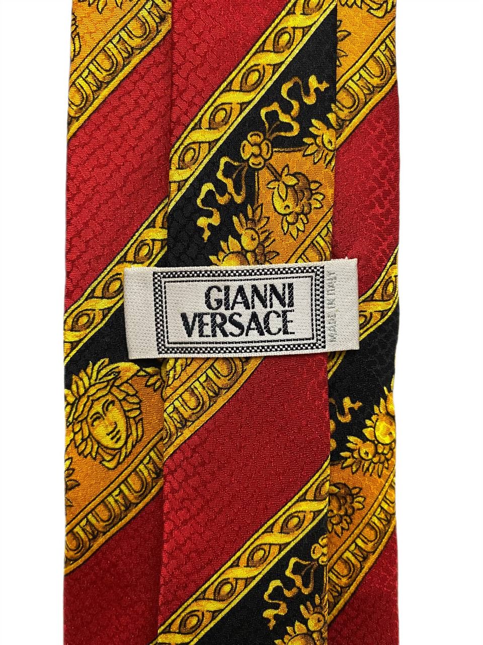 Versace Gianni Versace Medusa Baroque Monogram Multicolor Silk Tie Size ONE SIZE - 7 Thumbnail