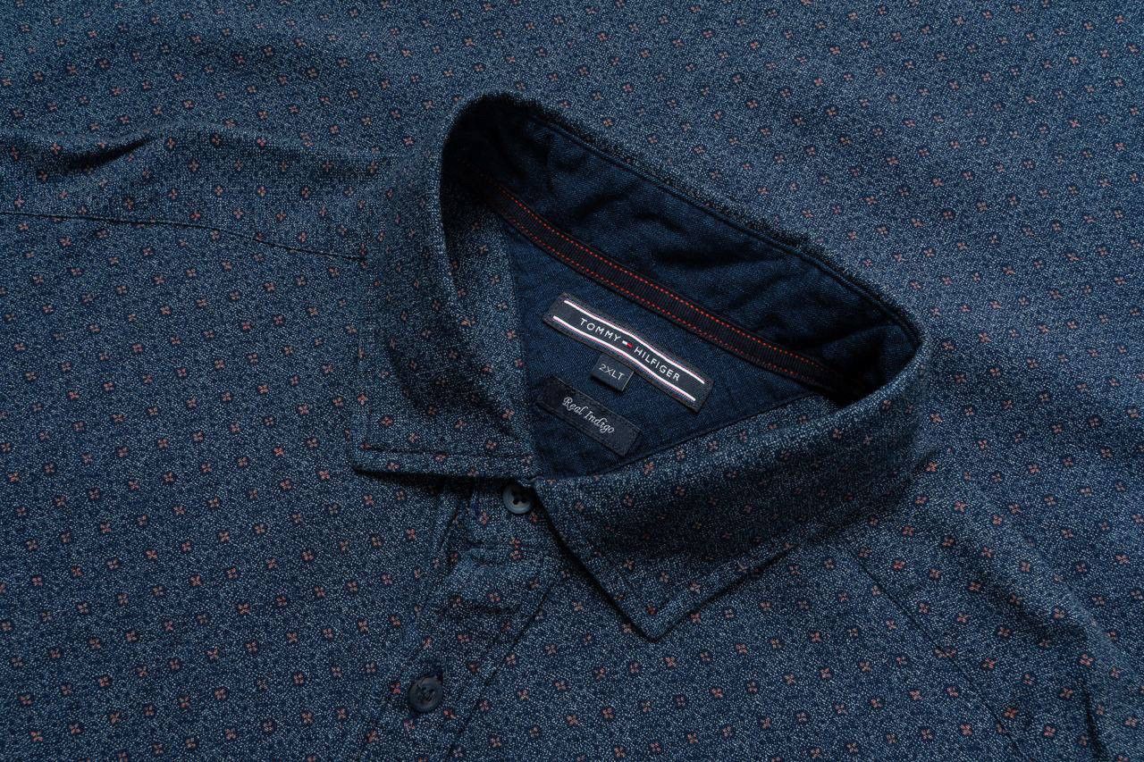Tommy Hilfiger 🔵TOMMY HILFIGER Real Indigo Flower Print Button Down Shirt Size US XXL / EU 58 / 5 - 1 Thumbnail