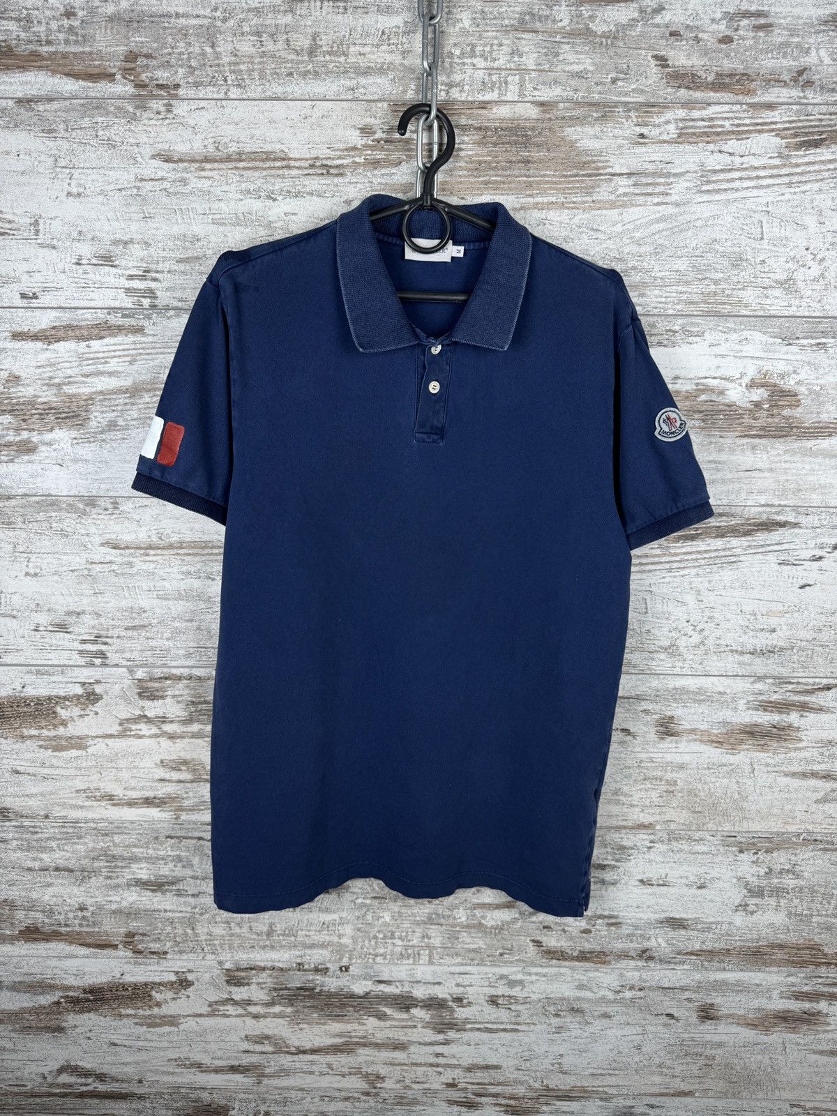 Moncler Mens Vintage Moncler polos garment dye luxury T-shirt tee Size US M / EU 48-50 / 2 - 1 Thumbnail