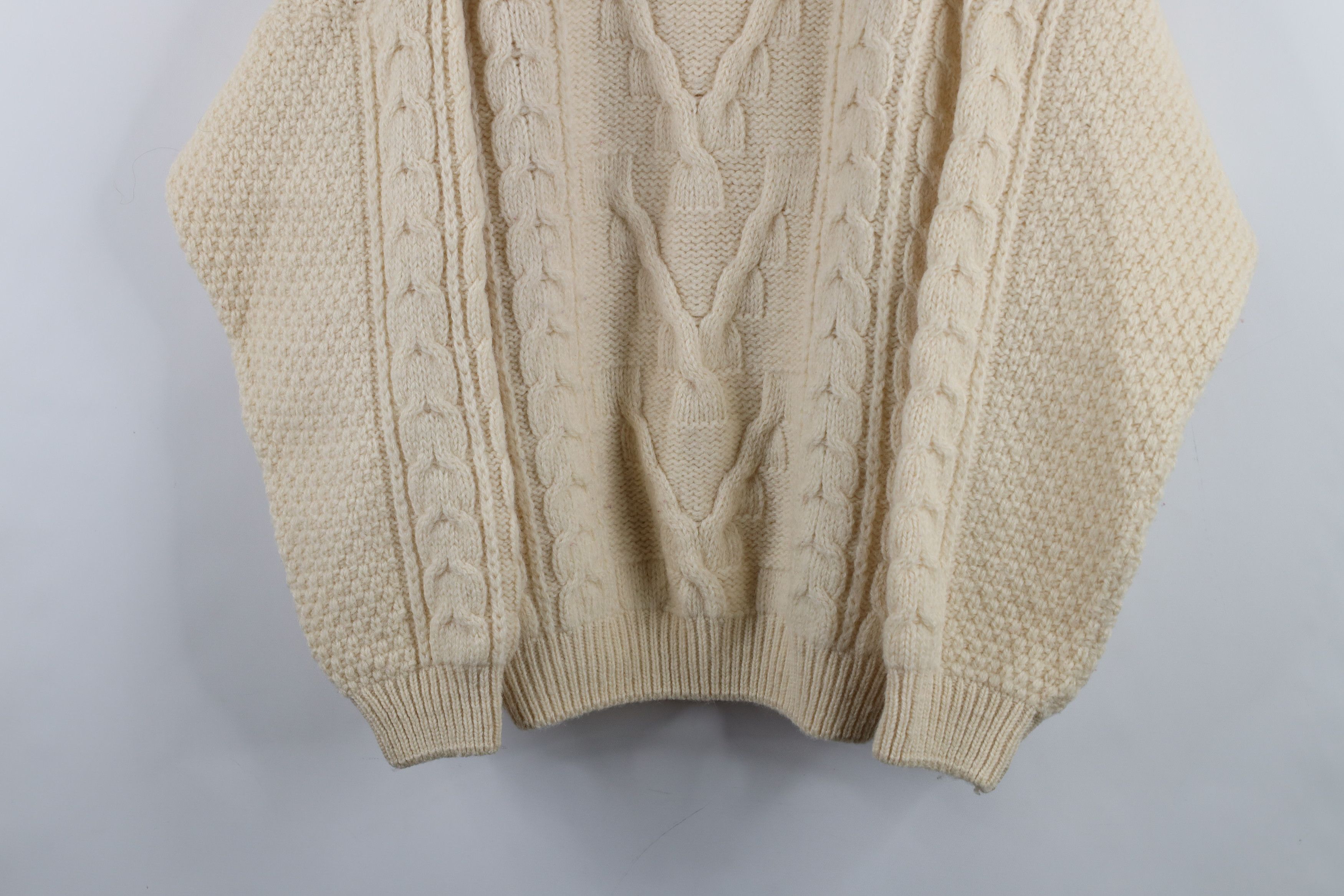 Vintage Vintage 90s Streetwear Chunky Cable Knit Fisherman Sweater Size M / US 6-8 / IT 42-44 - 3 Thumbnail