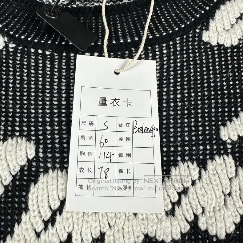 Balenciaga Balenciaga Fully Printed Black Sweater Size US S / EU 44-46 / 1 - 7 Thumbnail