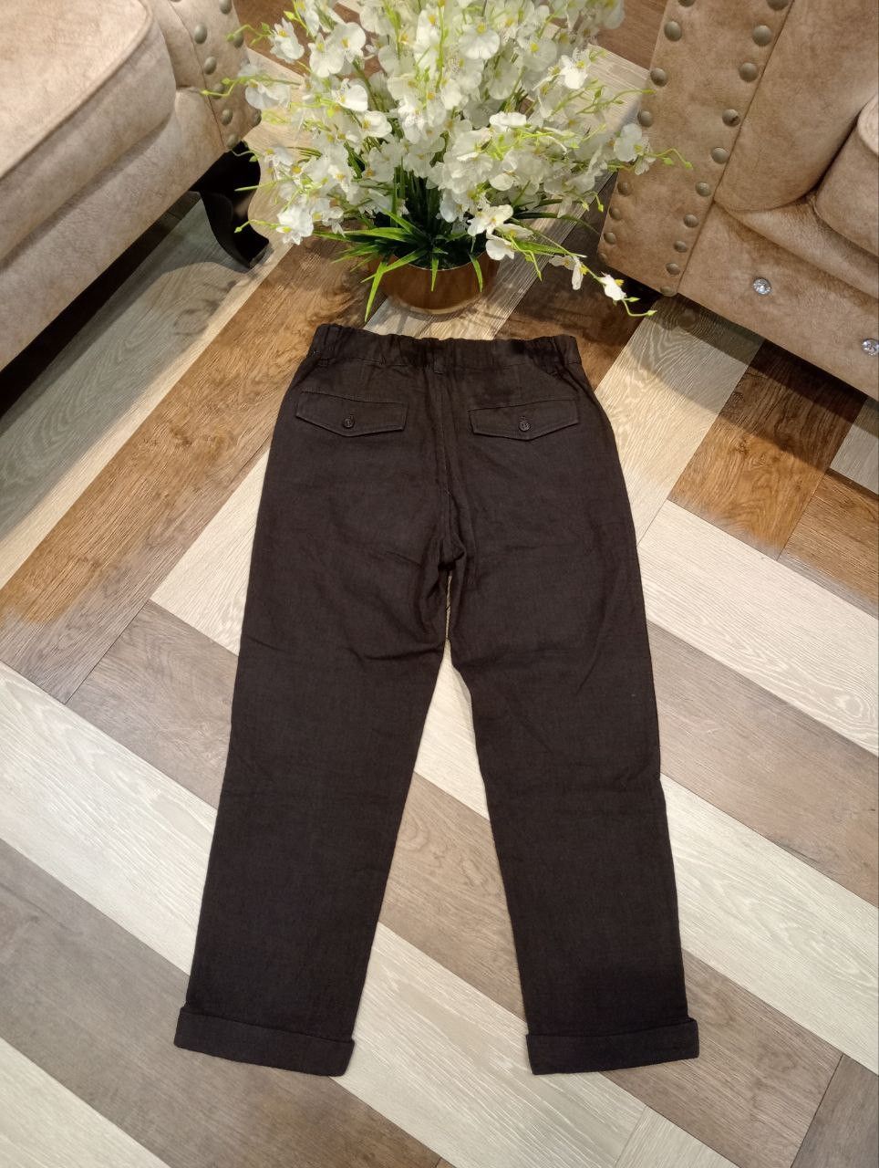 Issey Miyake ISSEY MIYAKE PLANTATION COTTON PANTS - SIZE S BROWN Size 28" / US 6 / IT 42 - 8 Thumbnail