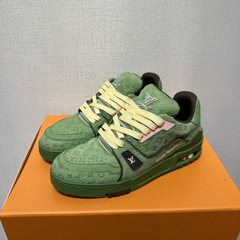 Tyler x Louis Vuitton Green Low-Top Trainers 0079