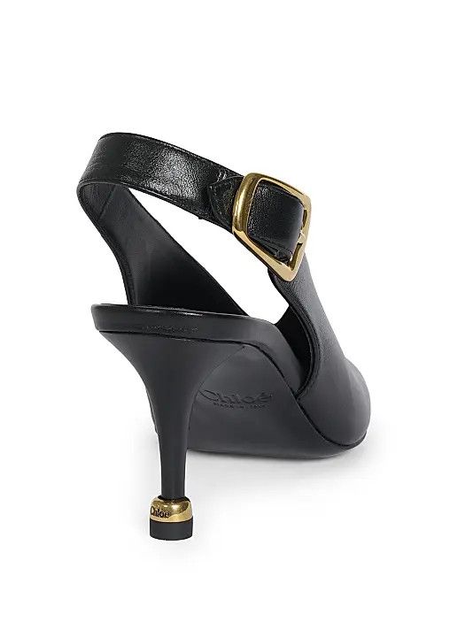 Chloe o1loc1c11125 Andrea Leather Pumps in Black Size US 6 / IT 36 - 3 Thumbnail