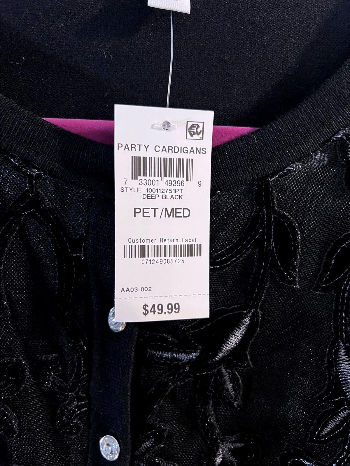 Charter Club Charter Club Petite Party Cardigan NWT - Velvet Detail - P/M Size M / US 6-8 / IT 42-44 - 9 Thumbnail