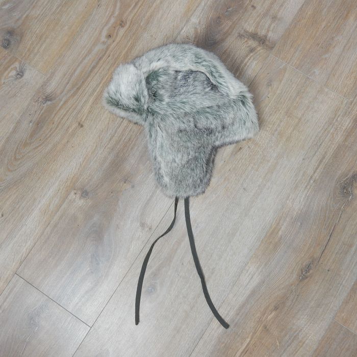 Vintage Grey faux fur trapper hat Grailed