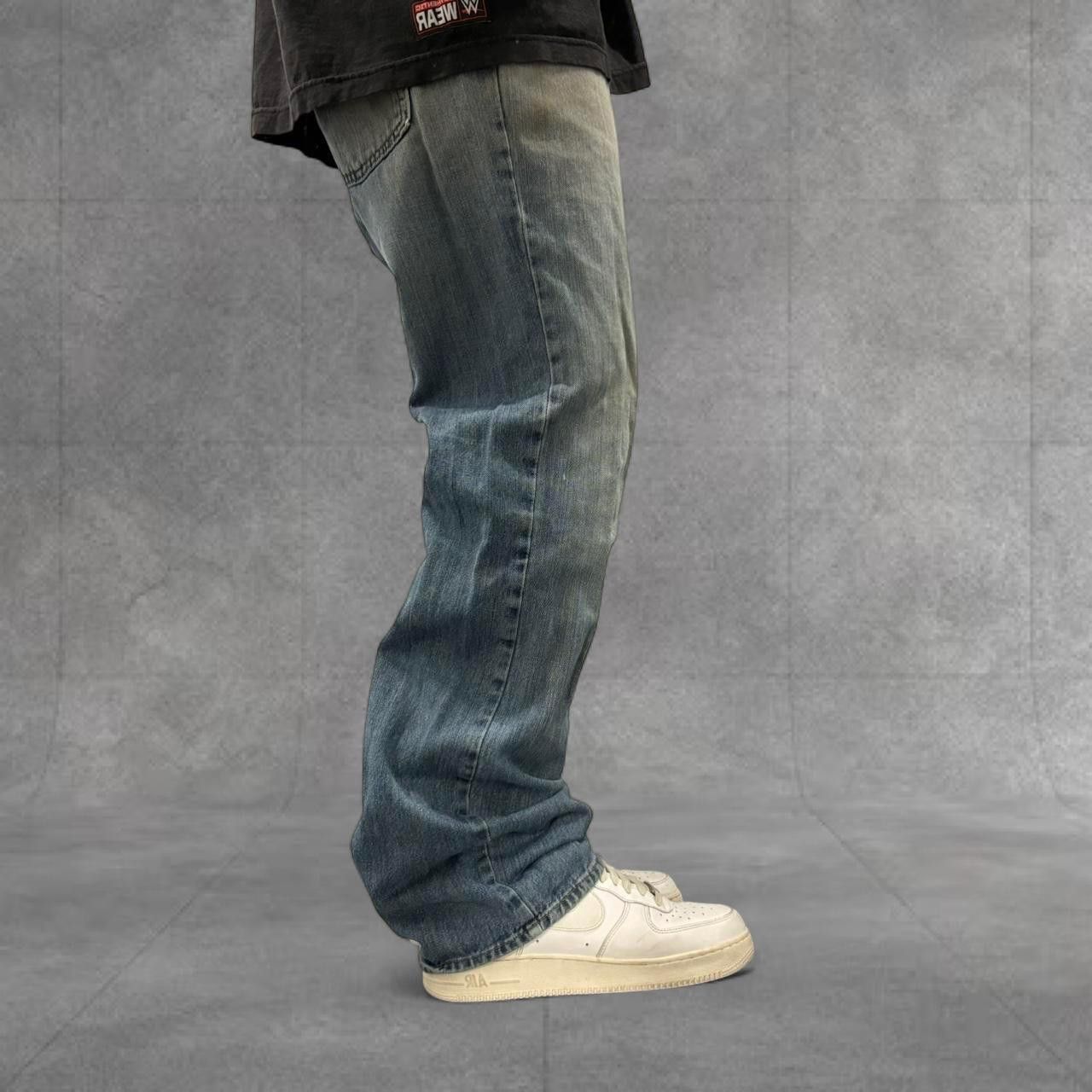 Vintage Crazy Vintage Y2K 2000s Grunge Baggy Skater Streetwear Ripped Medium Wash Denim Jeans! Size US 34 / EU 50 - 2 Thumbnail