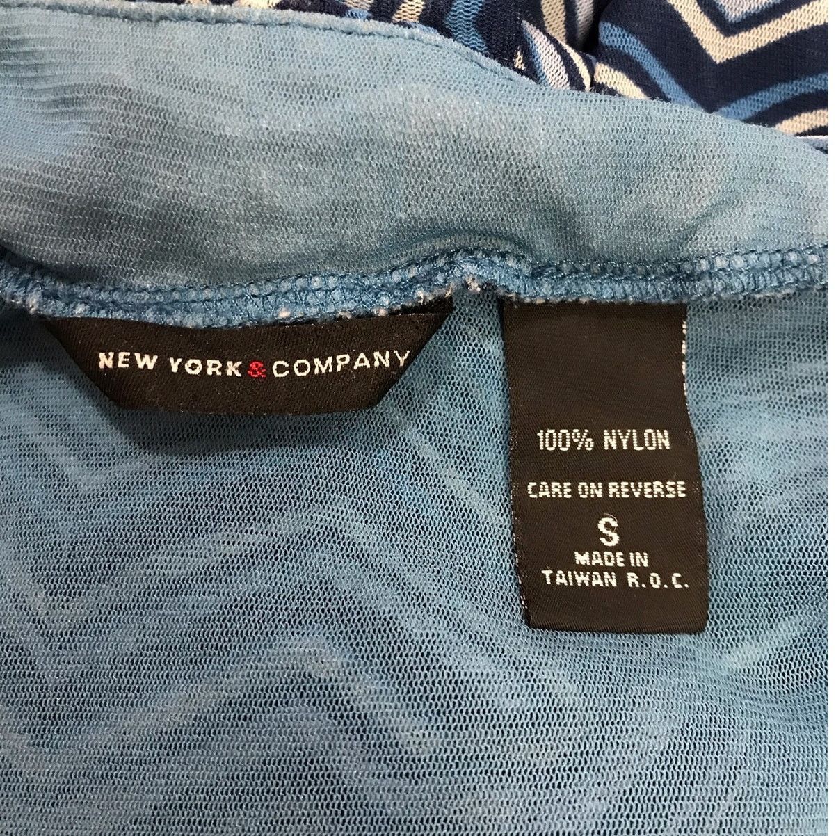 Other New York Company Blue Chevron Scoop Neck Lined Tank Top S Size S / US 4 / IT 40 - 3 Thumbnail