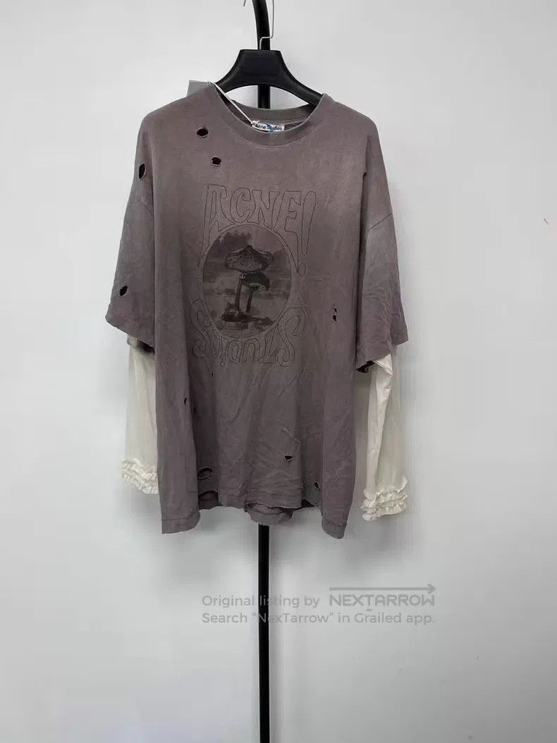 Acne Studios Acne Studios Ripped Two-Piece Long Sleeve T-Shirt, Purple Size S / US 4 / IT 40 - 1 Thumbnail