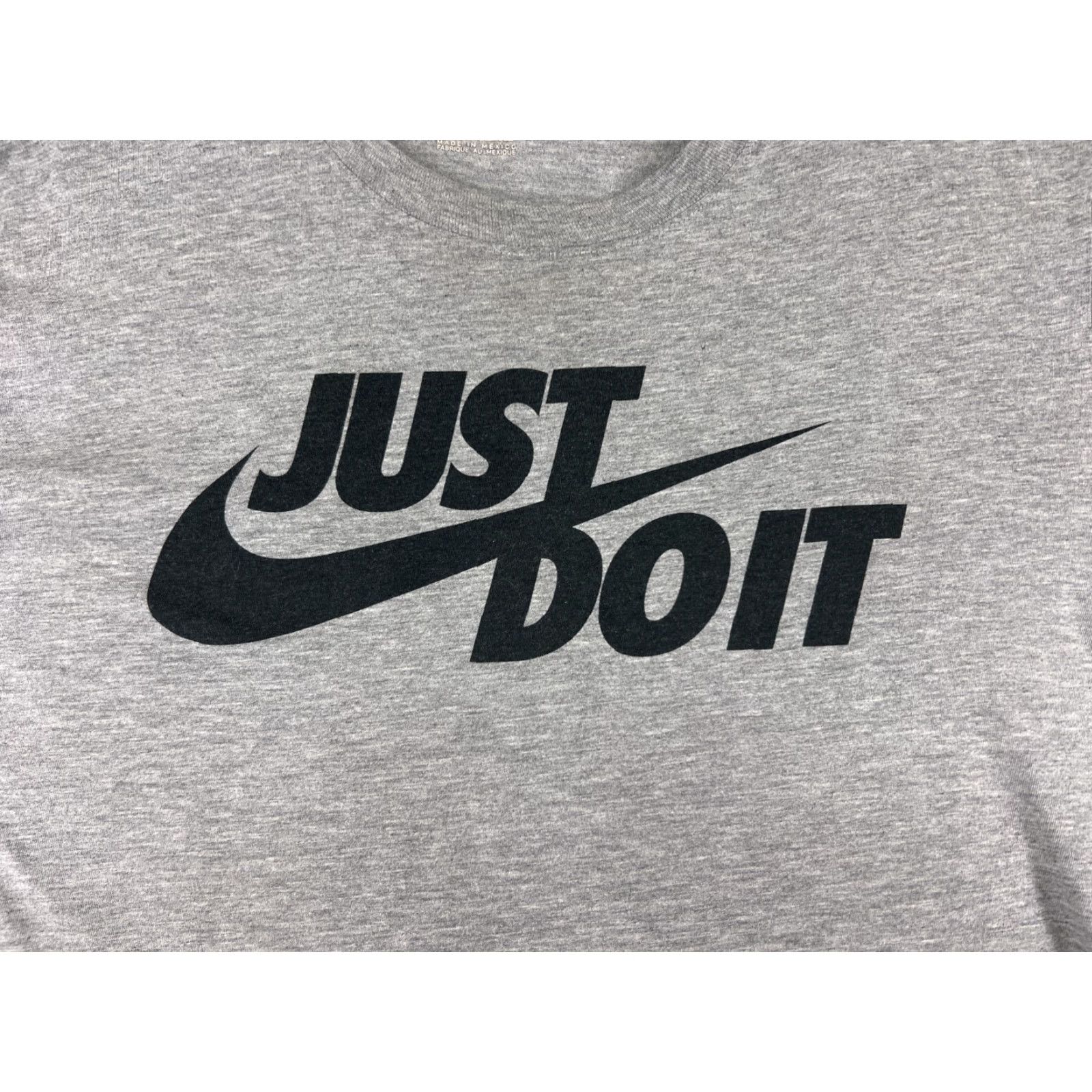 Nike Nike Men’s Gray Logo Graphic Short Sleeve T-Shirt 100% Cotton Crew Neck Sports Activewear Regular Size Large Size US L / EU 52-54 / 3 - 3 Thumbnail