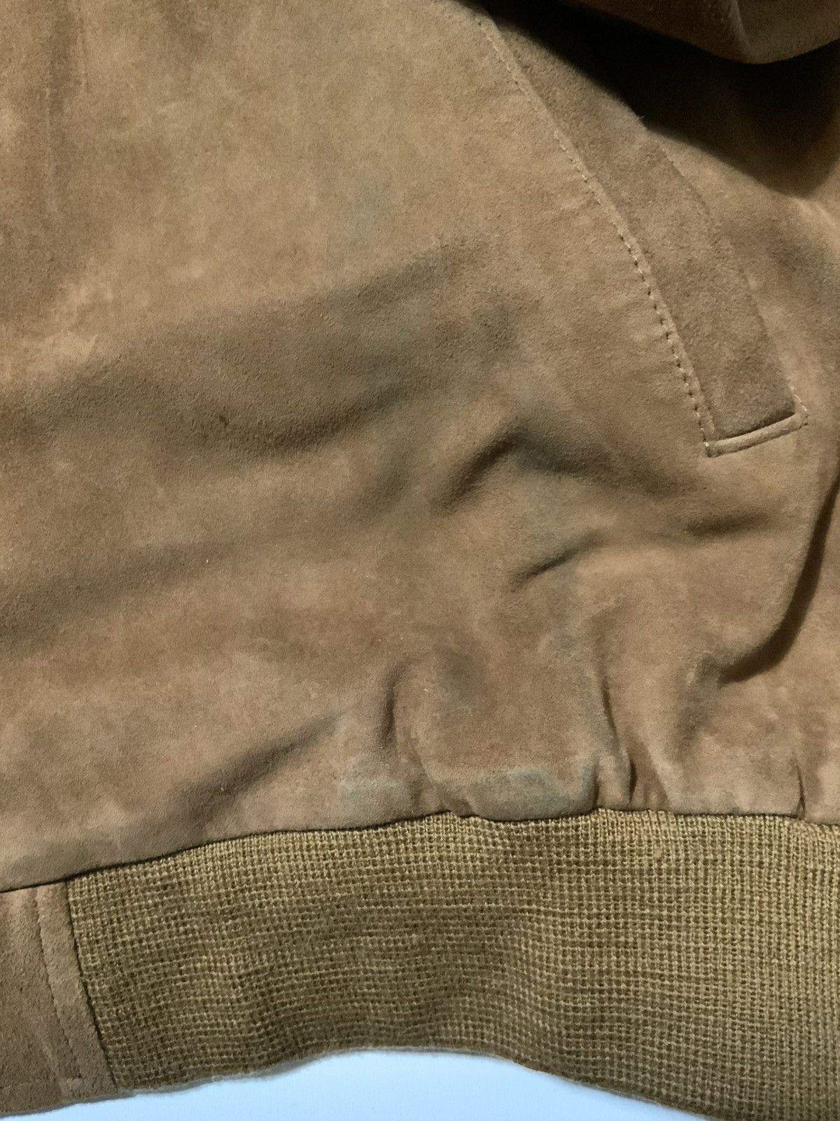 Golden Bear × Vintage Vintage Golden Bear Suede Leather Cognac Zip Bomber Jacket Size US XL / EU 56 / 4 - 8 Thumbnail
