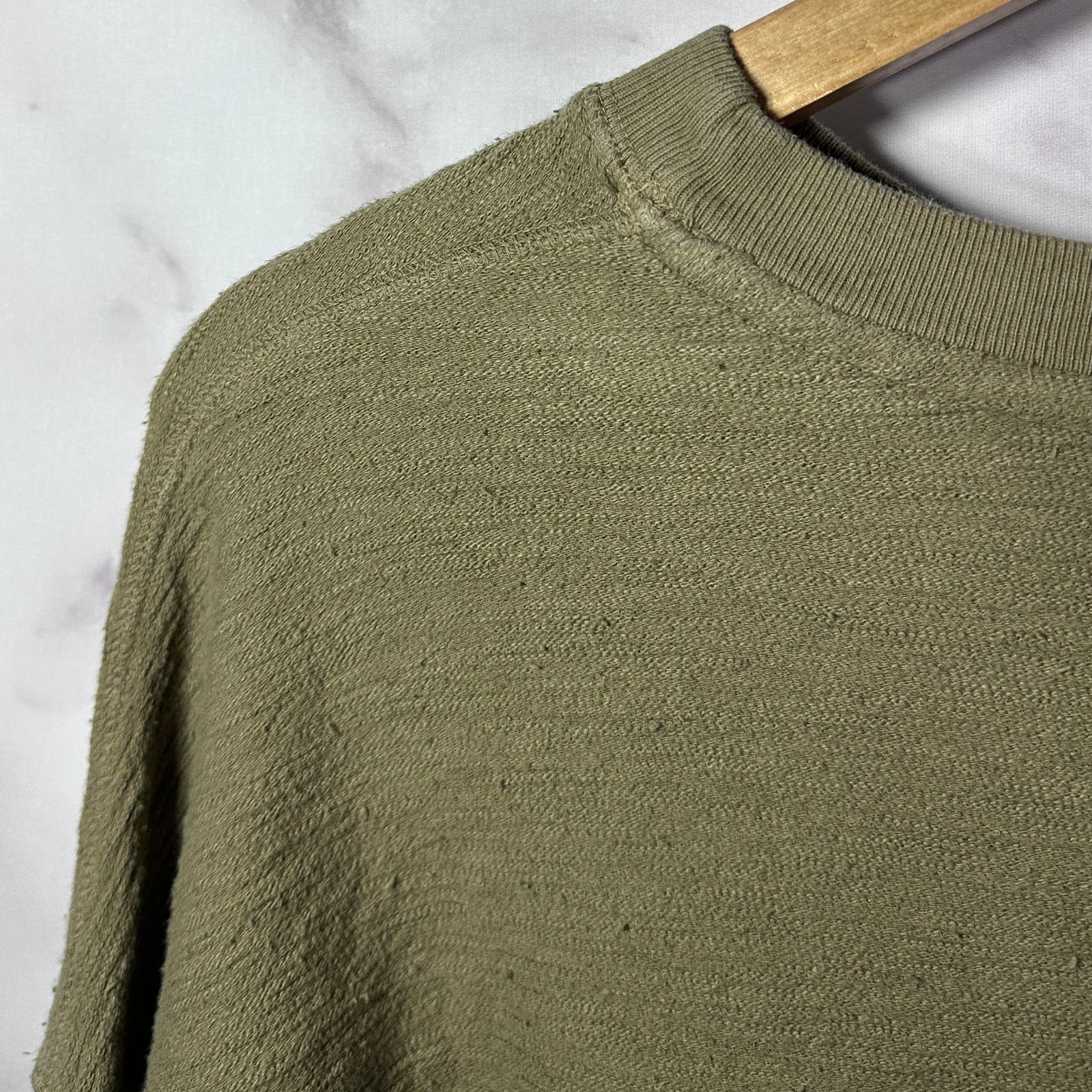 HIDDEN Hidden NY Olive Slub Henley Size US XL / EU 56 / 4 - 5 Thumbnail