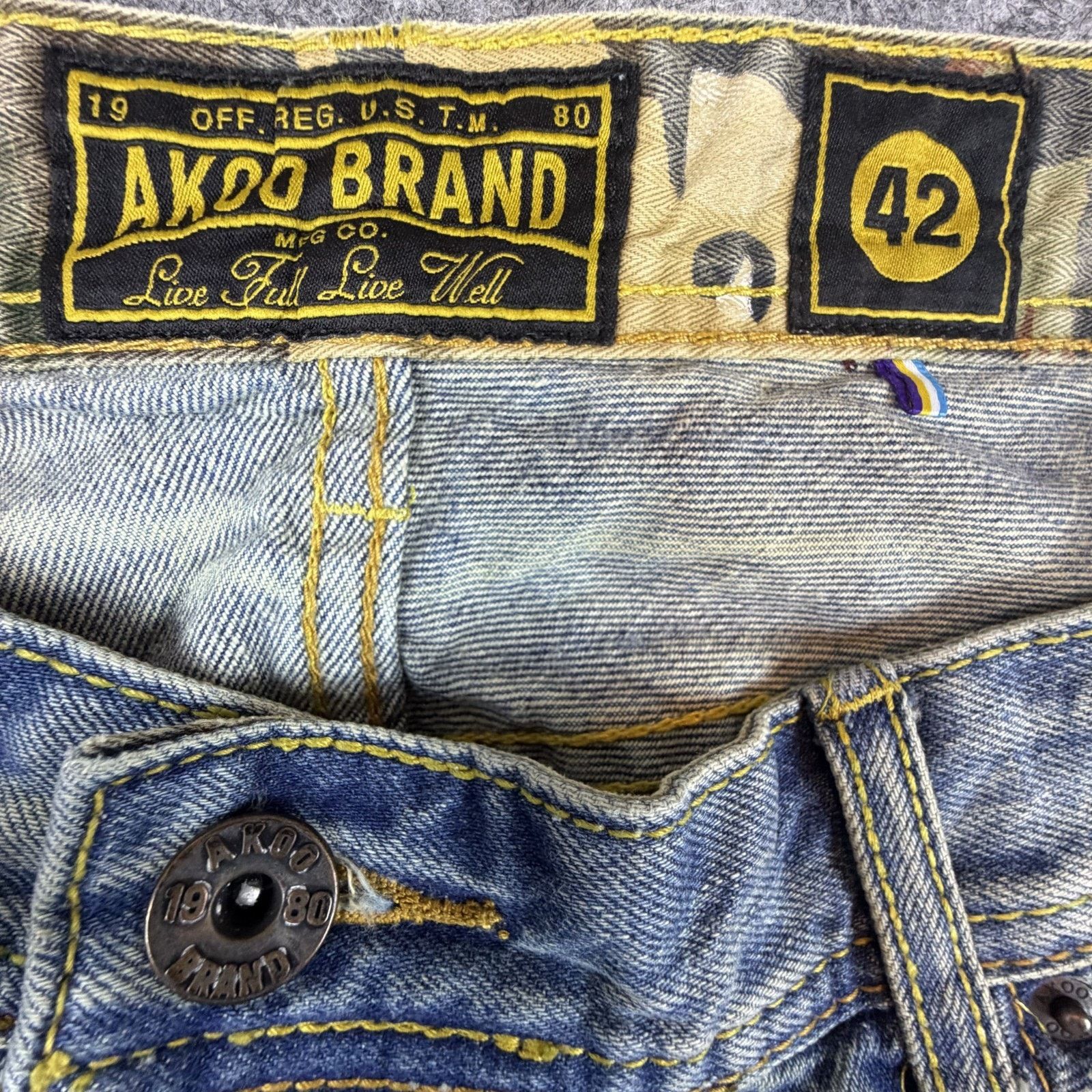 AKOO Vintage Y2K Akoo 99th Bombardier Jean Shorts Mens 42 Camo Size US 42 / EU 58 - 9 Thumbnail