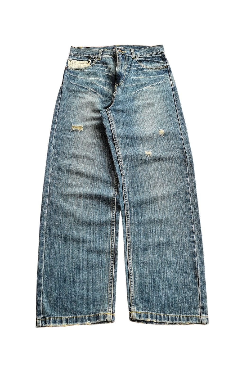 Mecca Mecca Streetwear Baggy Distressed Denim Jeans ♦️ Size 30”x29” Size US 30 / EU 46 - 1 Thumbnail