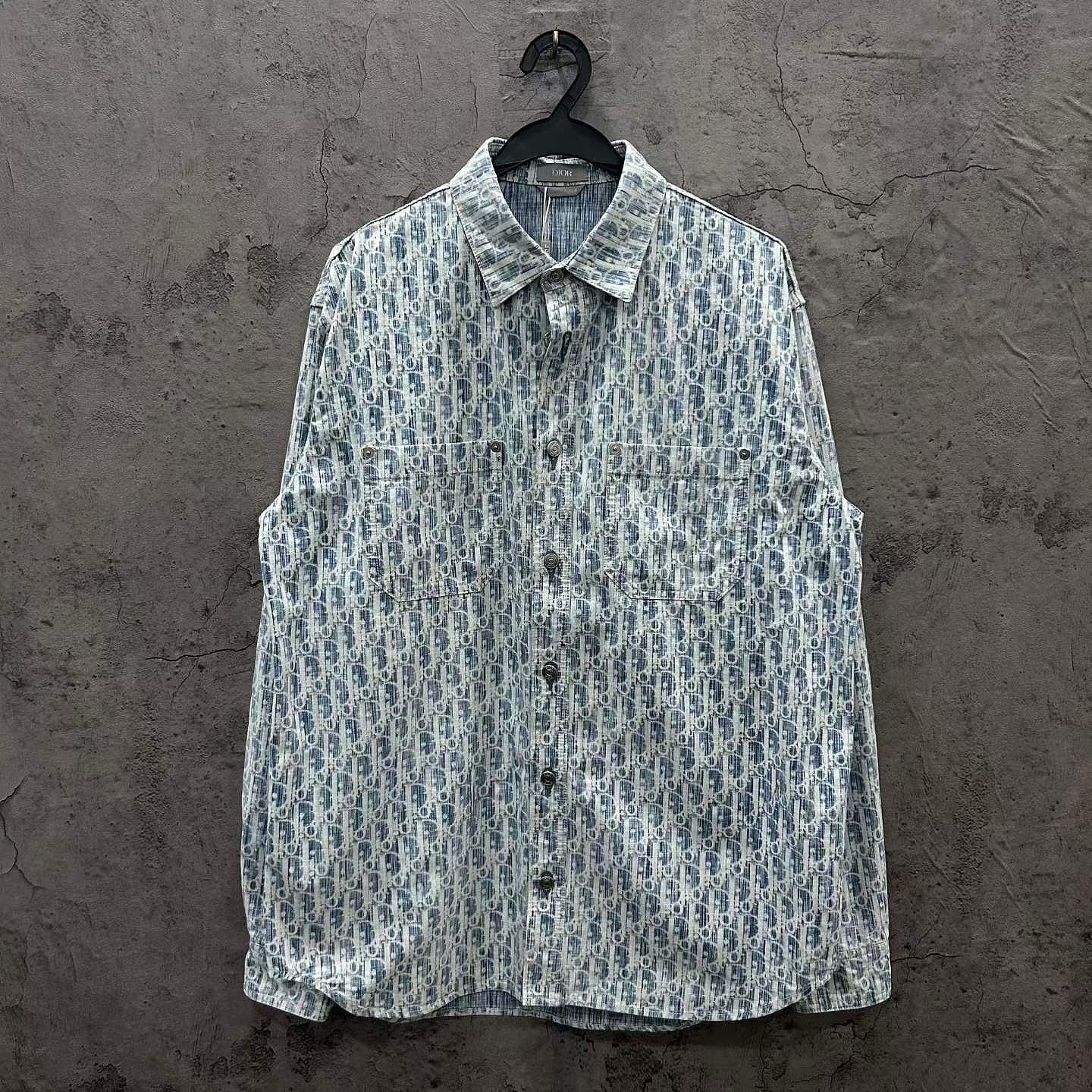 Dior × Hedi Slimane Dior Homme S/S'04 Pinstripe Long Sleeve Shirt