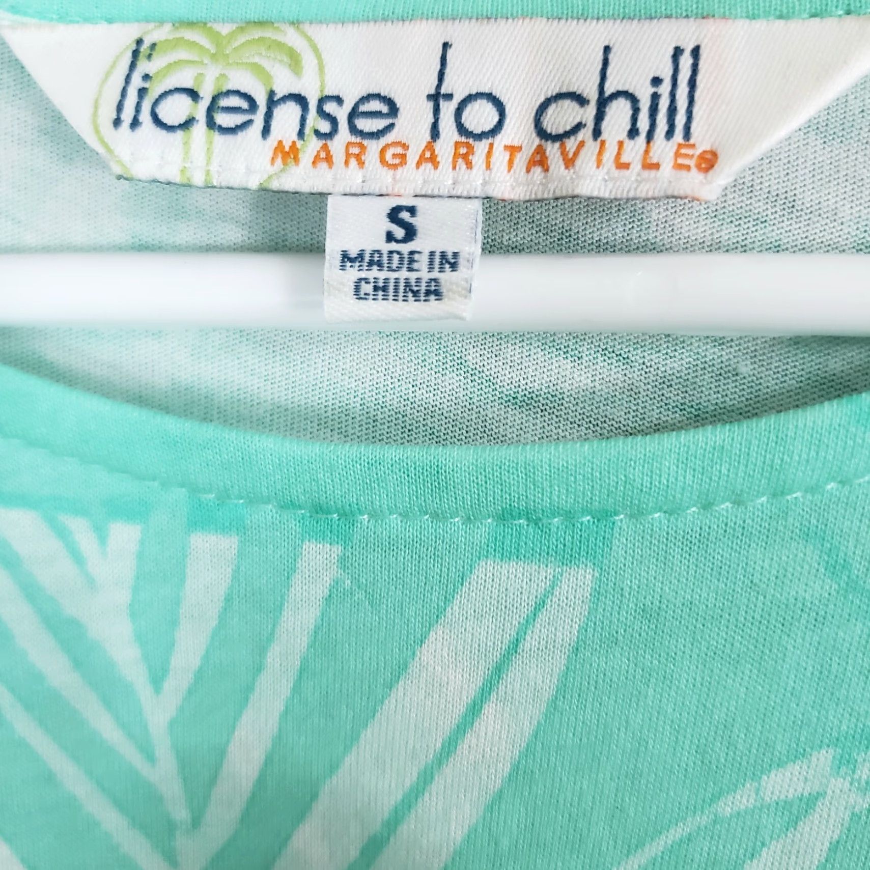 Vintage Margaritaville Womens Dress Sz Small Mint Green Short Sleeve Cotton Blend Dress Short Sleeve Casual T-Shirt Dress Womens Mens Girls Boys Size 28" / US 6 / IT 42 - 5 Thumbnail
