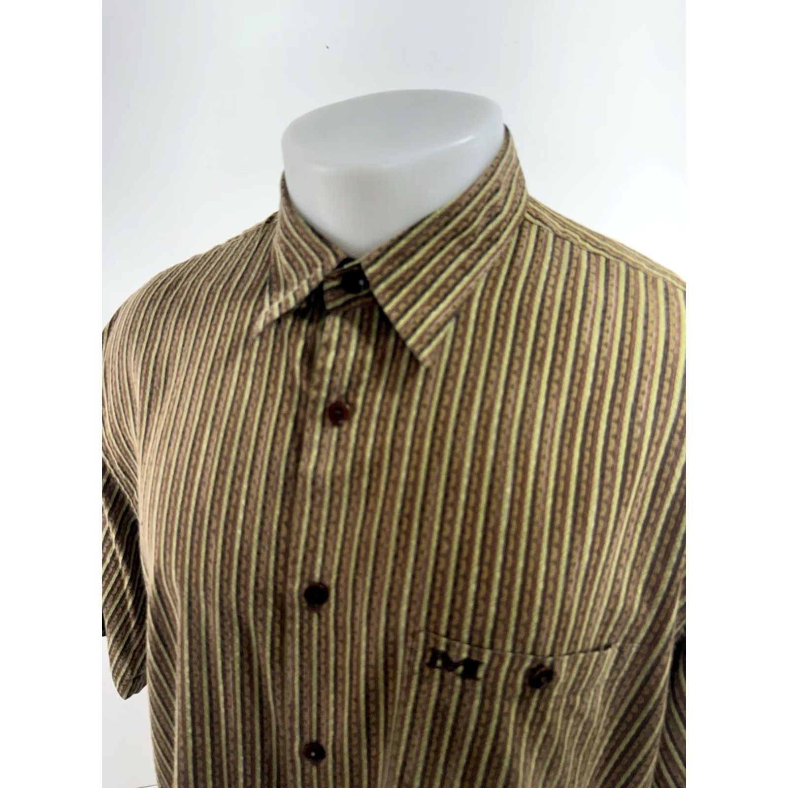 Missoni MISSONI SPORT Striped Embroidered Logo XL Button Shirt Men Short Sleeve Multicolor Button-Up Size US XL / EU 56 / 4 - 3 Thumbnail