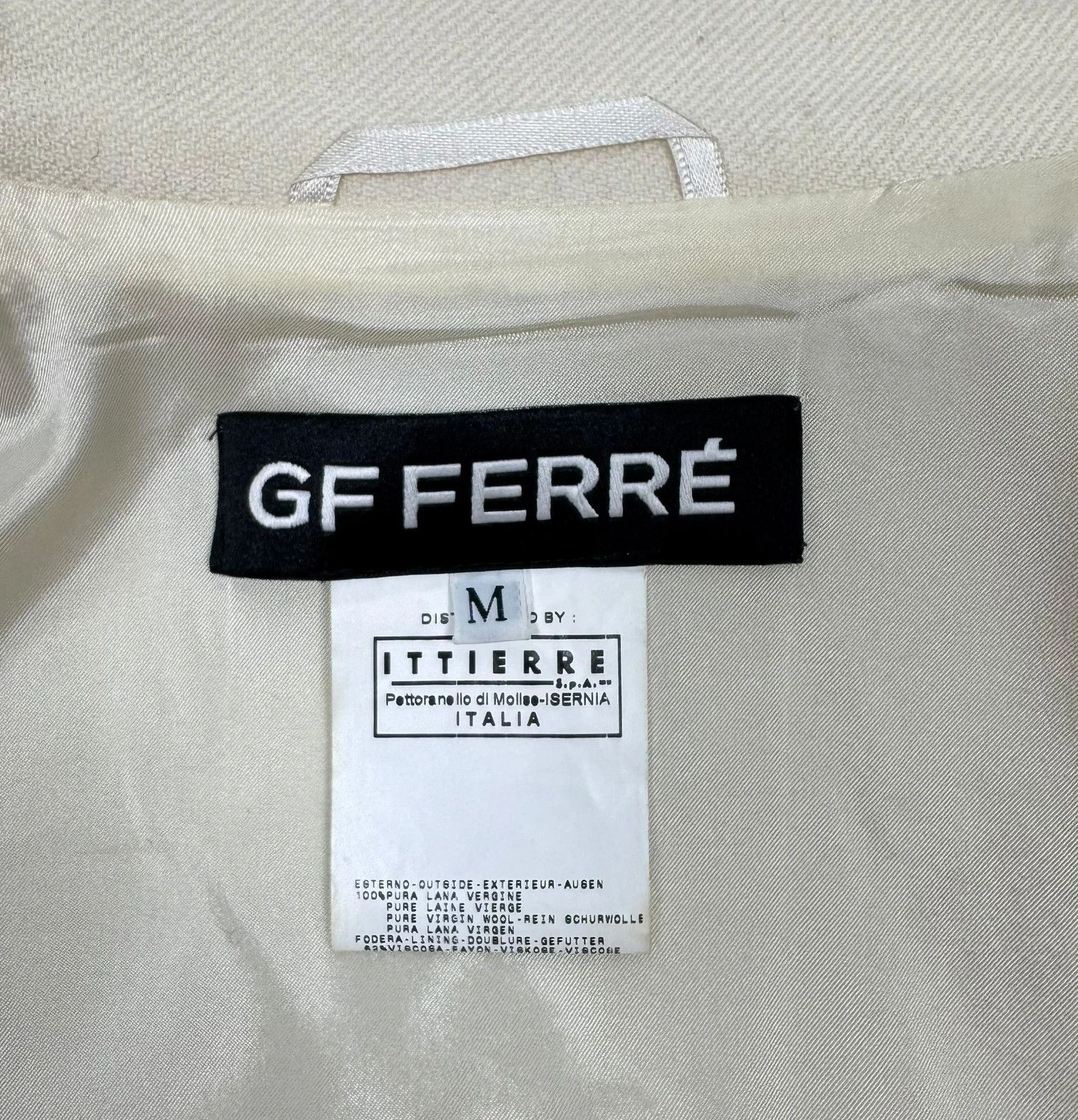 Gianfranco Ferre GF Ferre Wool Long Coat Belted Ivory size M Size M / US 6-8 / IT 42-44 - 15 Thumbnail