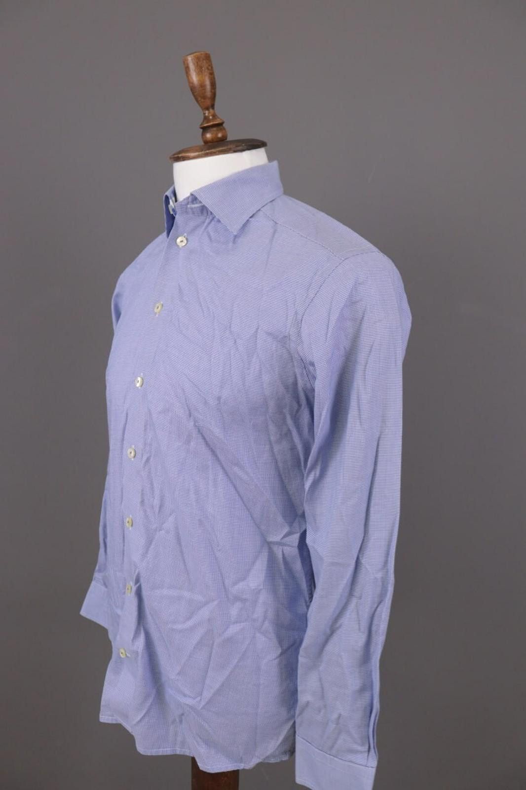 Eton Eton Contemporary Blue Check Extra Shirt Size 39 / 15 1/2 Size US M / EU 48-50 / 2 - 5 Thumbnail