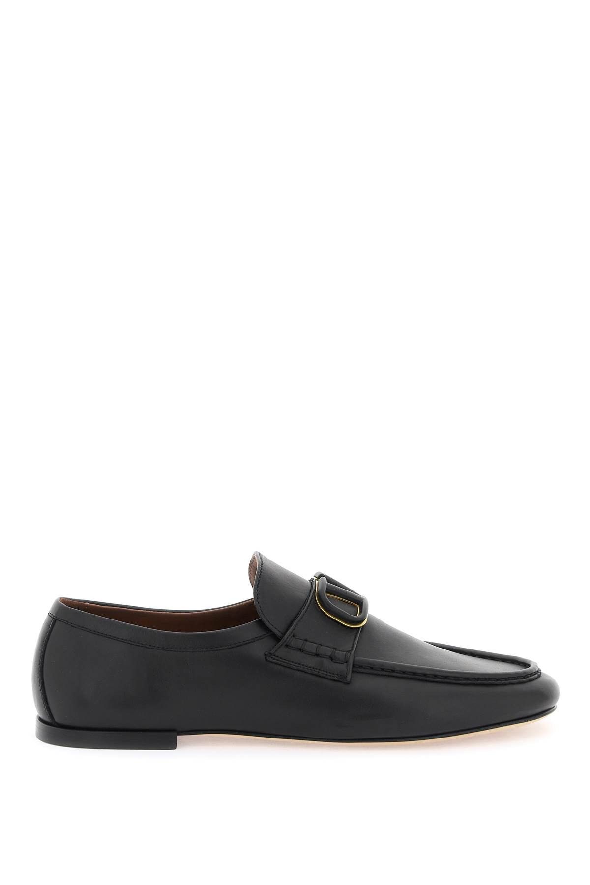 image of Valentino Garavani Vlogo Signature Calfskin Nappa Shoes in Nero, Men's (Size 10)