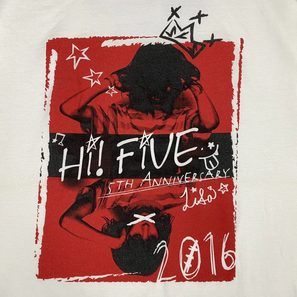 Band Tees LiSA JAPANESE SINGER HI FIVE 5TH ANNIVERSARY 2016 TEE Size US XL / EU 56 / 4 - 3 Thumbnail