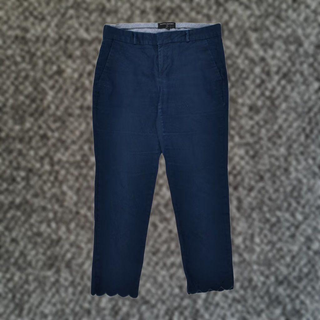 Banana Republic BANANA REPUBLIC Womens Capri Chino Trousers Navy Blue XS US 2 W30 L25 Size 26" / US 2 / IT 38 - 1 Thumbnail
