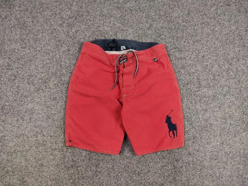 Polo Ralph Lauren Vintage 90's Ralph Lauren Shorts Red Logo Casual Streetwear Size US 31 - 1 Thumbnail