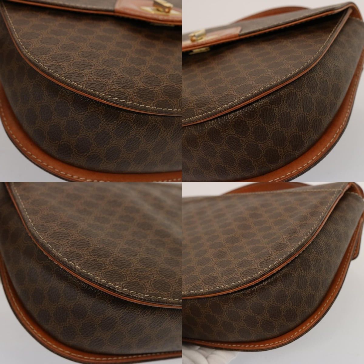 Celine CELINE Macadam Canvas Hand Bag Pvc Brown Size ONE SIZE - 10 Thumbnail