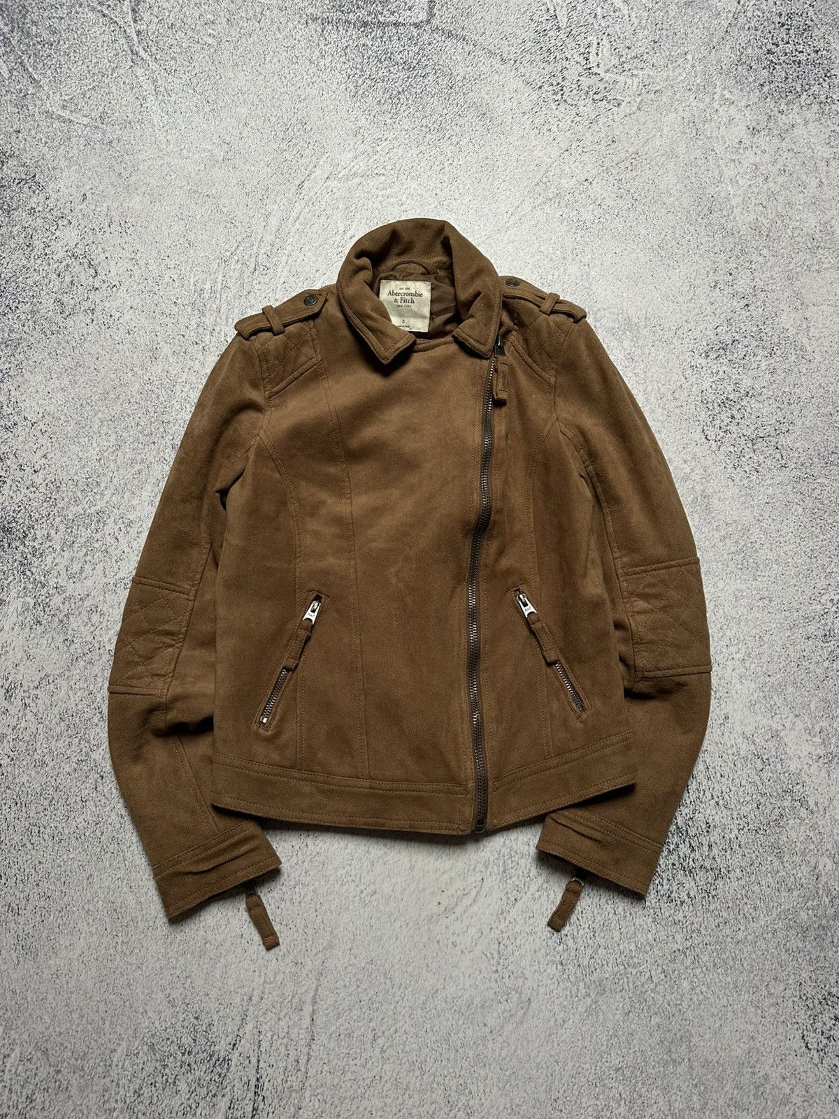 Abercrombie & Fitch Y2K Biker Jacket Style Rick Owens Opium Size S / US 4 / IT 40 - 2 Thumbnail