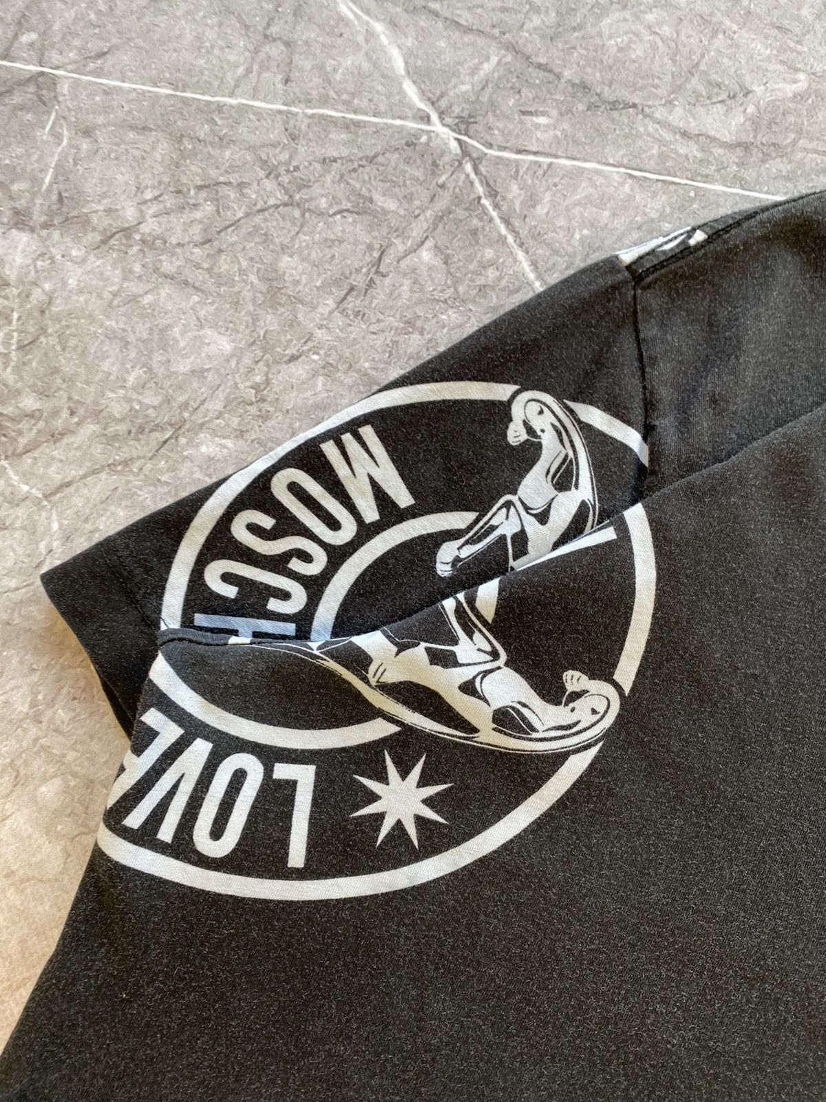 Designer × Moschino Rare Love Moschino Panther Multi logo Black T shirt Size US L / EU 52-54 / 3 - 5 Thumbnail