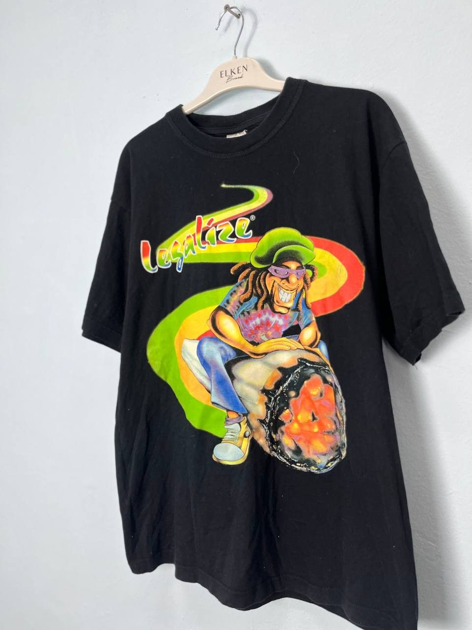 Other 90s Vintage Rare Print Smoke Rasta Legalize Graphic T-shirt Size US M / EU 48-50 / 2 - 2 Thumbnail