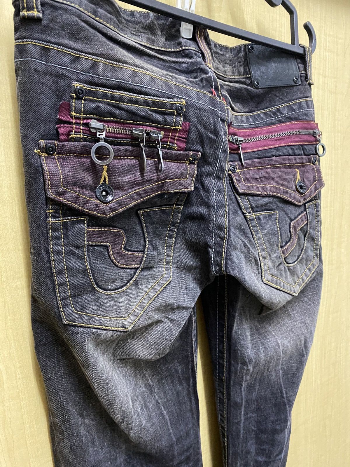 14th Addiction × Japanese Brand × semanticdesign SEMANTIC DESIGN Whisker Denim Jeans MultiPocket Bootcut Size US 32 / EU 48 - 8 Thumbnail