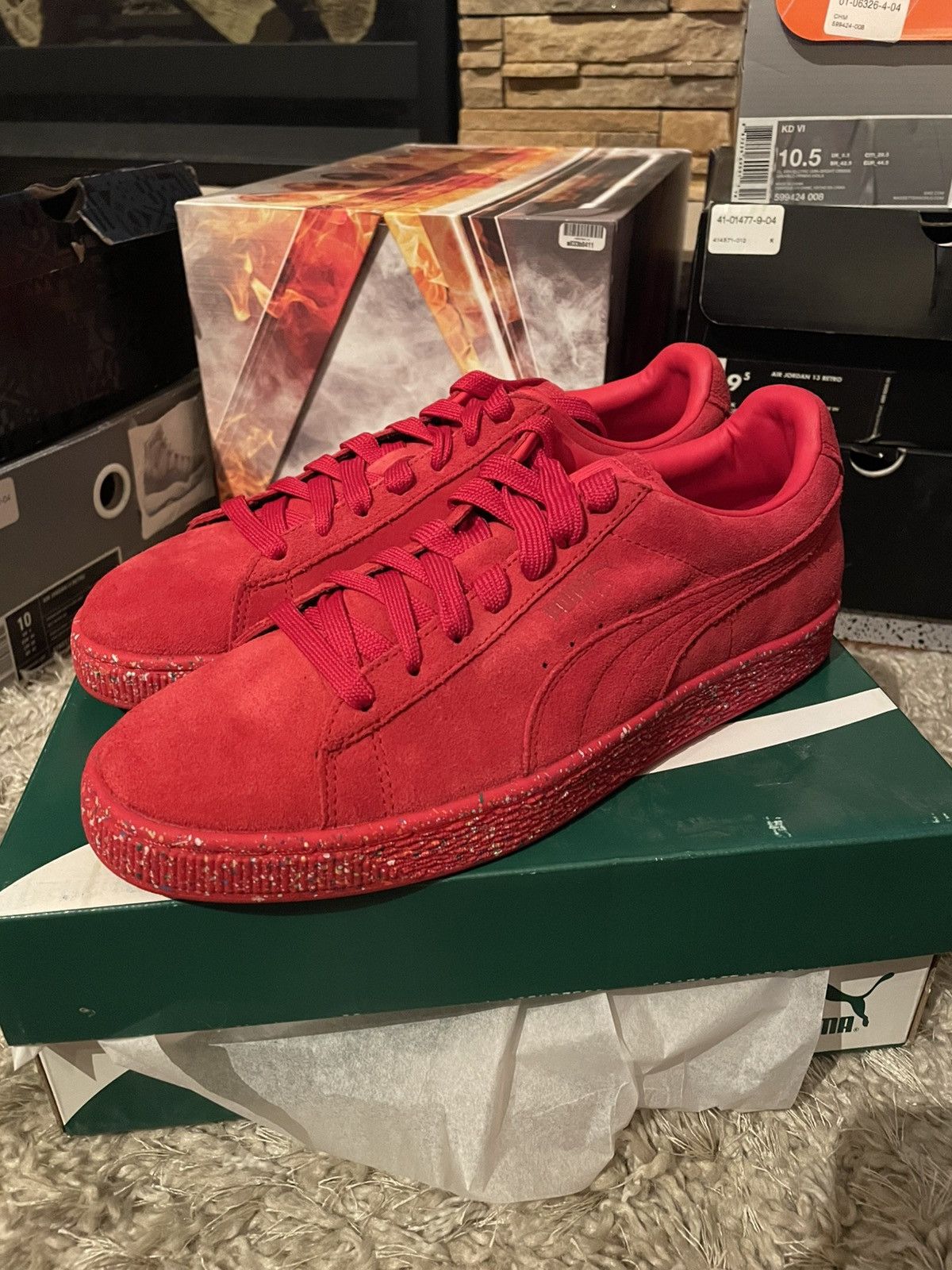 Puma Puma Suede Classic Splatter Red Size US 9.5 / EU 42-43 - 1 Thumbnail