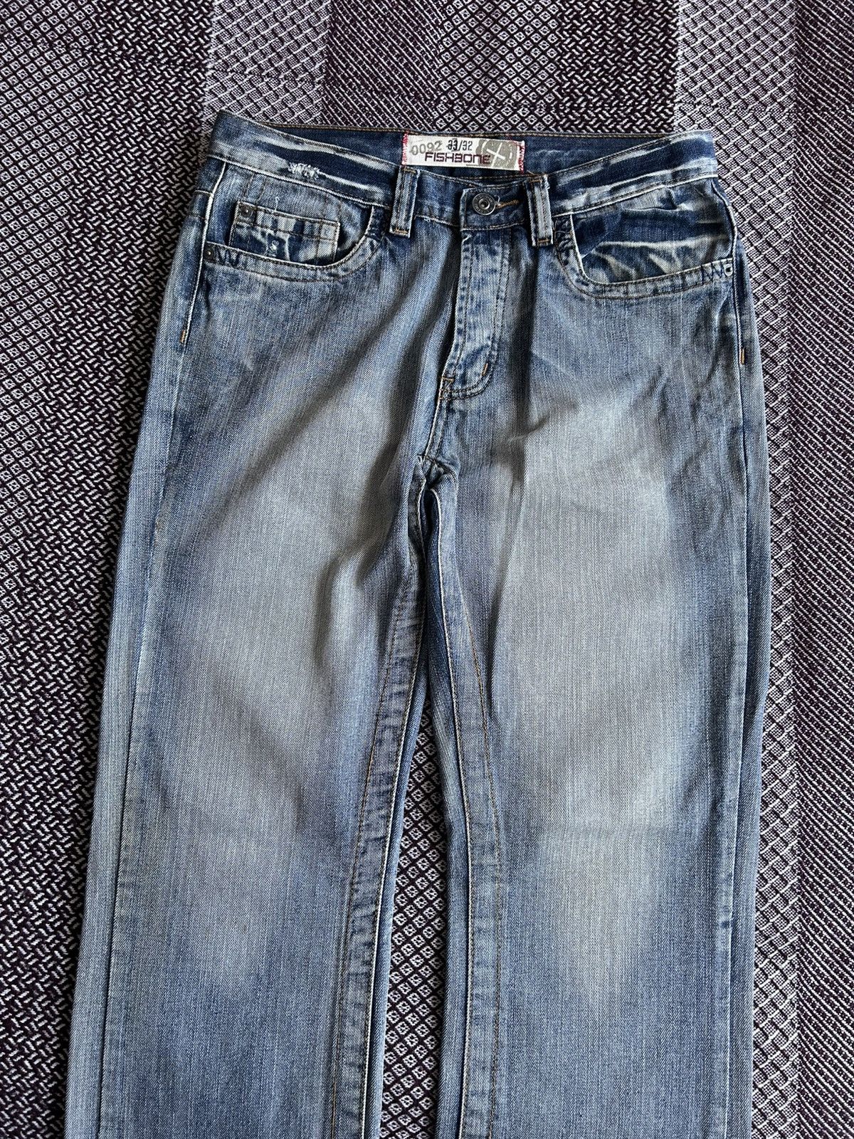 Japanese Brand Fishbone Japanese Style Faded Washed Jeans Y2K Size 33 Rare Size US 33 - 14 Thumbnail