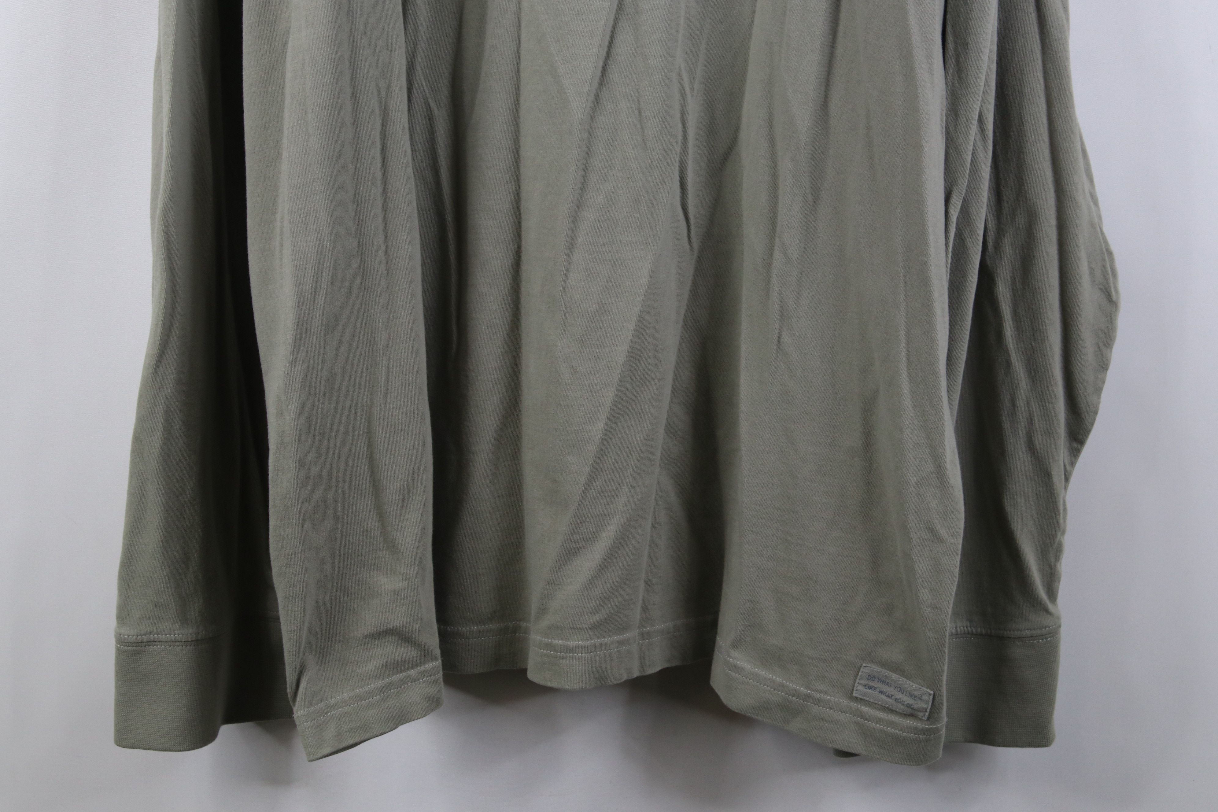 Life is Good Life Is Good Dog Skiing Long Sleeve T-Shirt Green Cotton Size US XXL / EU 58 / 5 - 3 Thumbnail