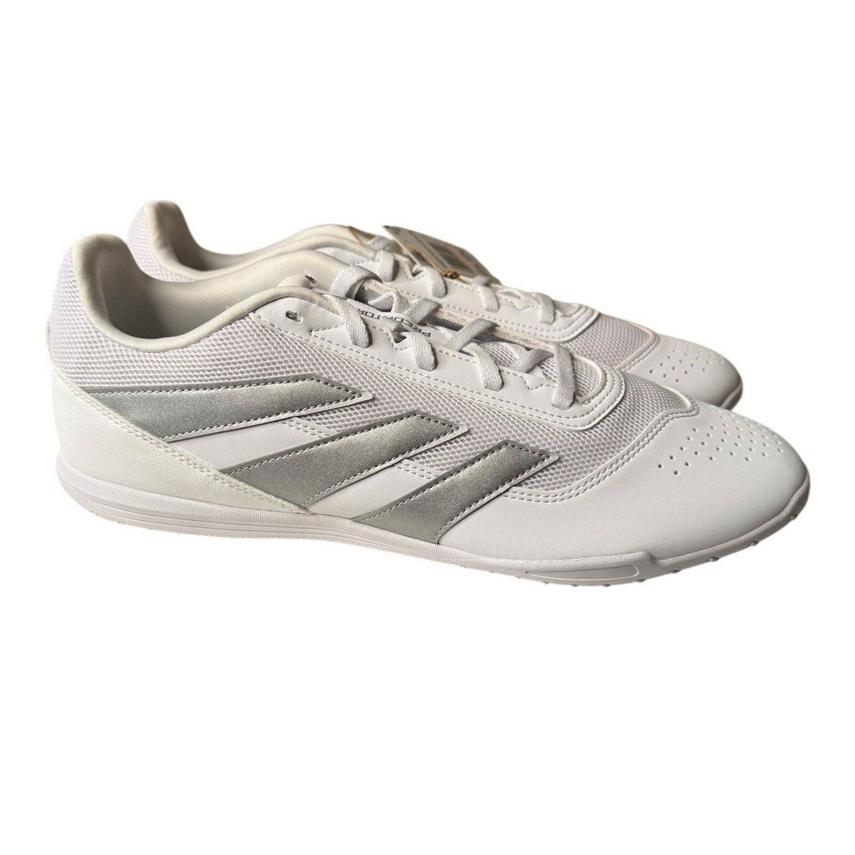 Adidas Adidas NEW Predator Club Soccer Shoes White Gray Size US 11.5 / EU 44-45 - 2 Thumbnail