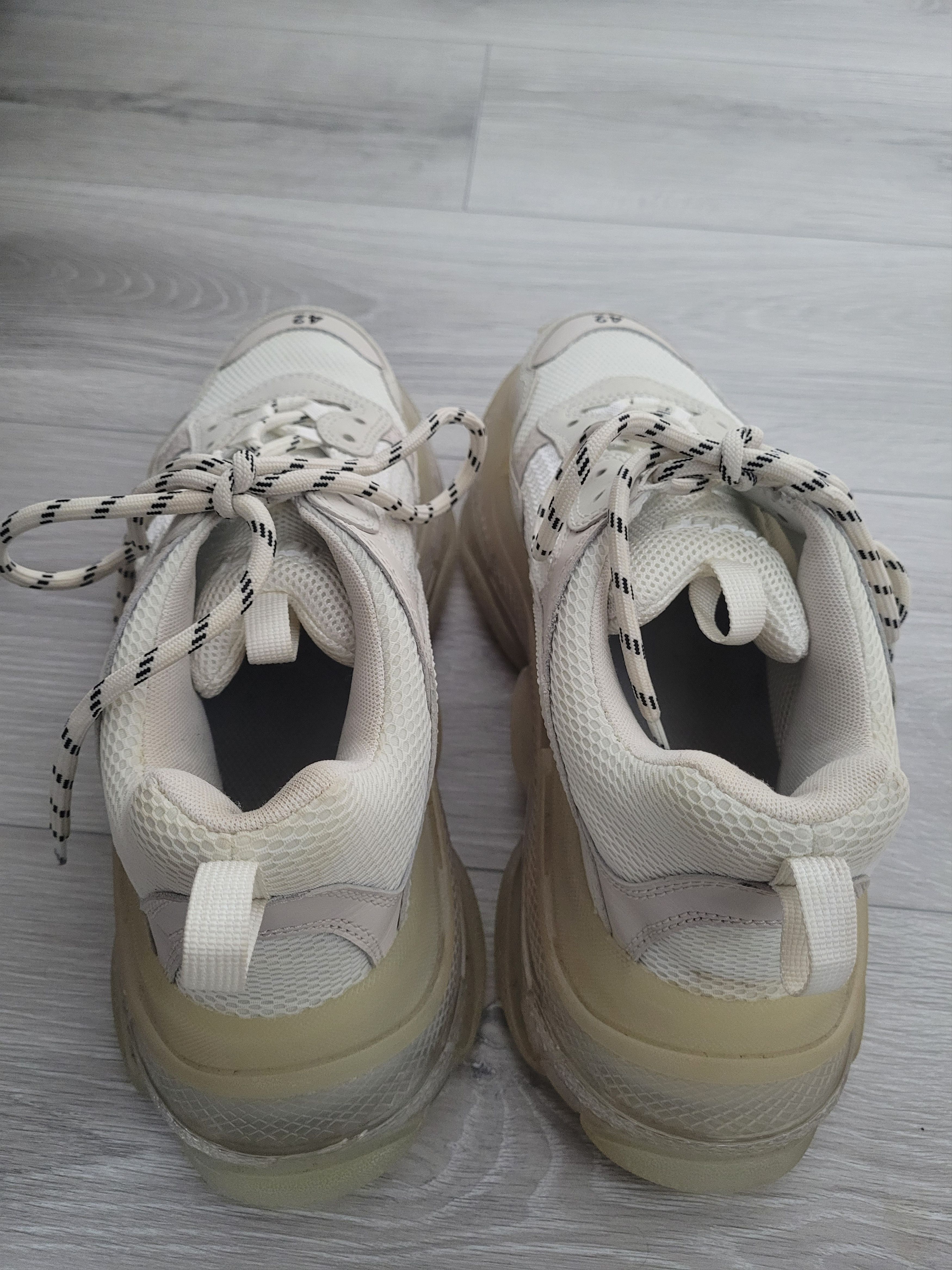 Balenciaga Balenciaga Triple S Men White Clear Sole Size US 9 / EU 42 - 4 Thumbnail
