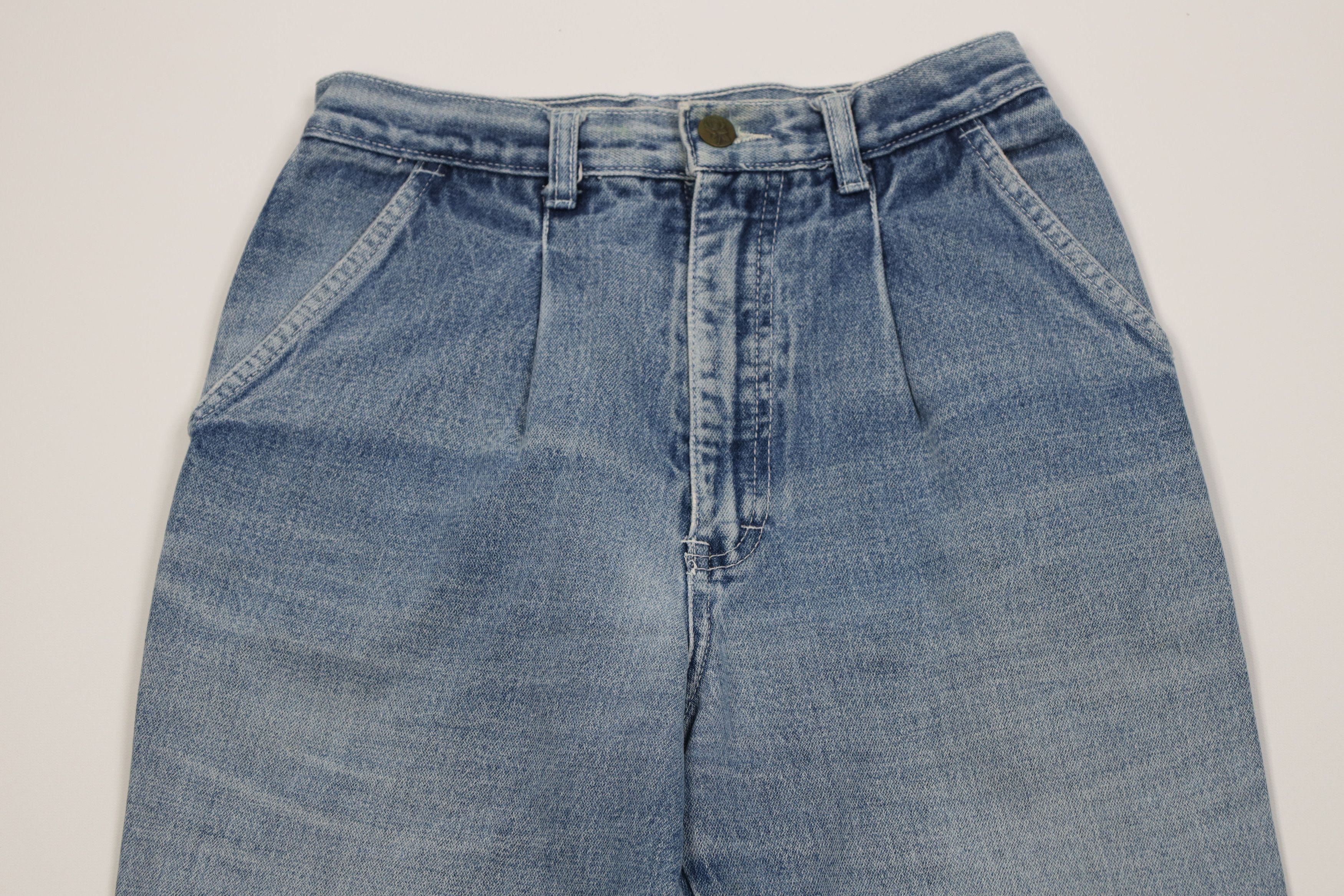 Vintage Vintage 80s 90s Streetwear Pleated Straight Leg Denim Jeans Size 30" / US 8 / IT 44 - 2 Thumbnail