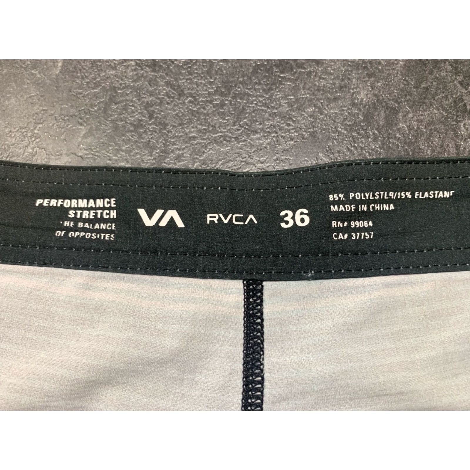 RVCA RVCA Board Shorts Mens 36 Striped Beach Swim Trunks Drawstring Performance Surfing Size US 36 / EU 52 - 5 Thumbnail