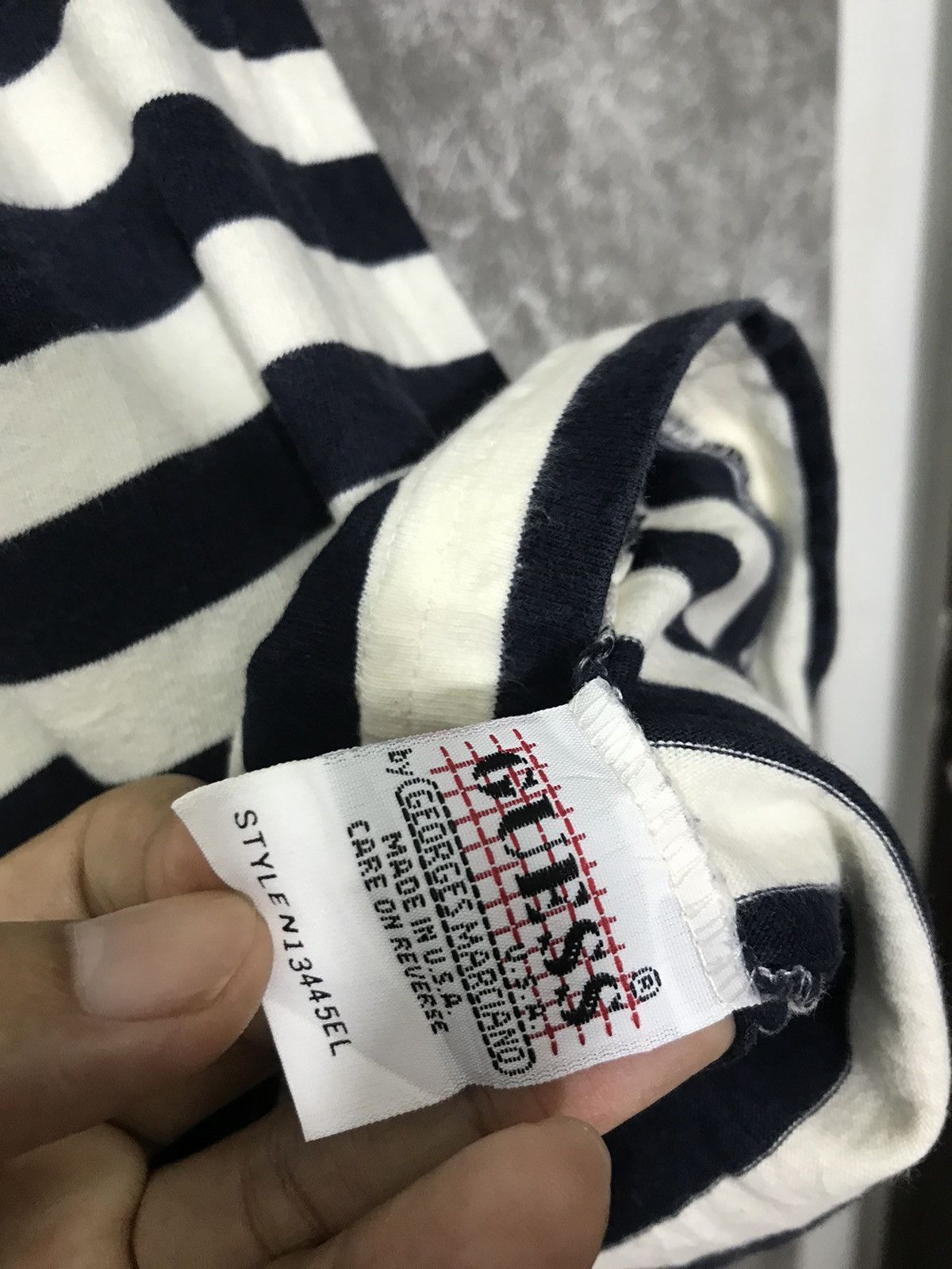 Guess × Vintage Vintage90s Guess Jeans USA Striped Tee *Xs Over view detail Size US XS / EU 42 / 0 - 4 Thumbnail