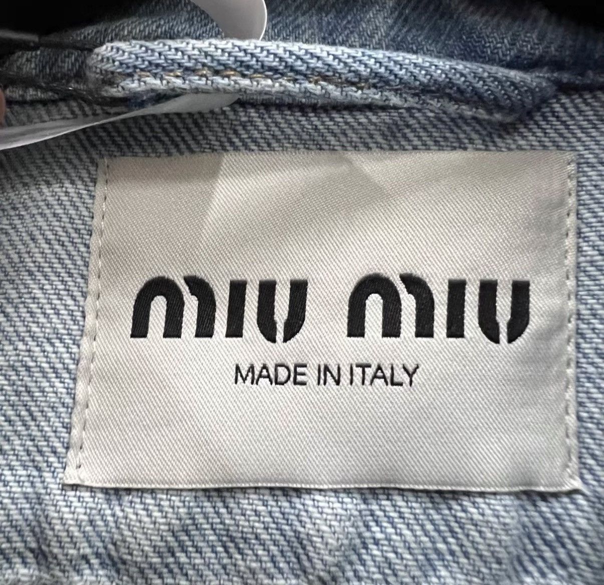 Miu Miu Miu Miu Letter Logo Embroidered Denim Jacket J41 Size S / US 4 / IT 40 - 4 Thumbnail