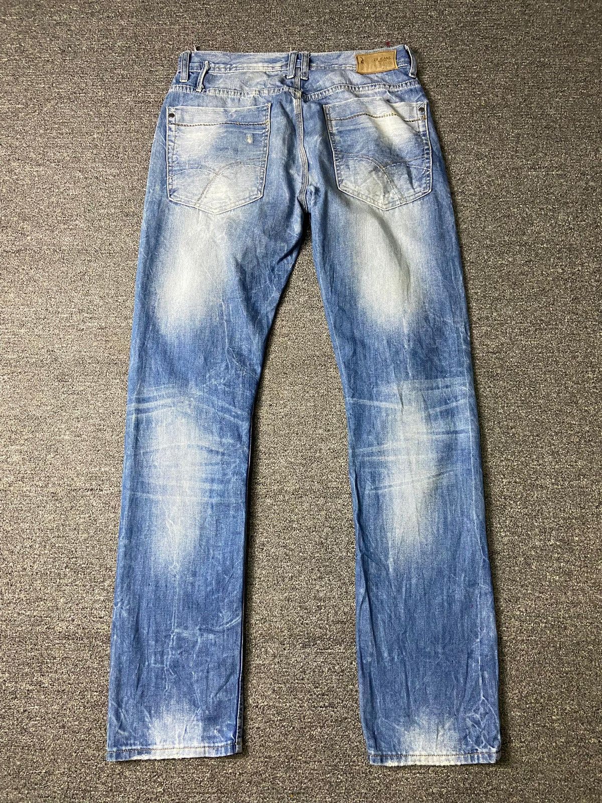 Designer × Vintage × Zara ZARA JEANS 1975 Distressed Ripped Denim (131) Size US 32 / EU 48 - 2 Thumbnail