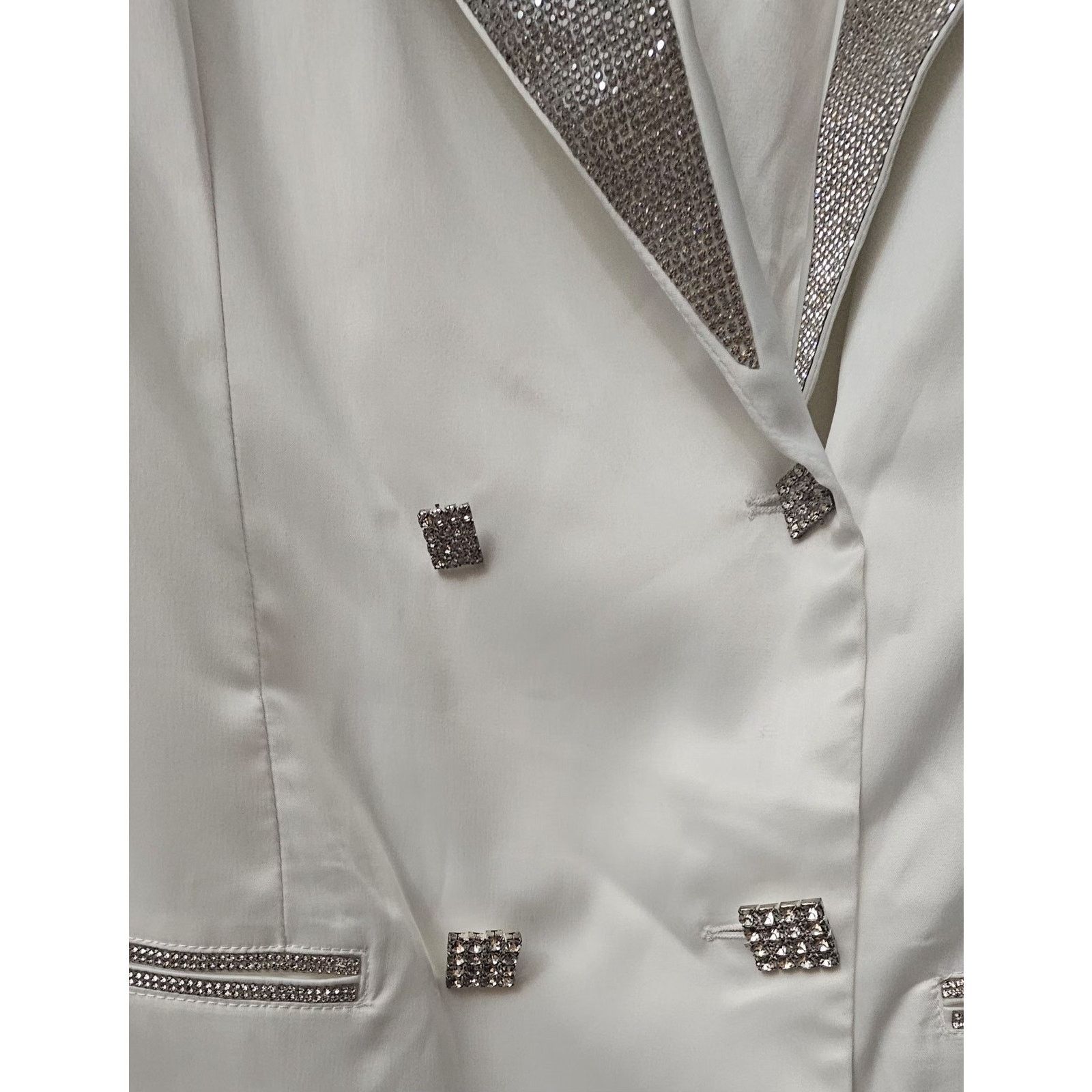 Other AKIRA Embellished Beaded Rhinestone Button Plazer Jacket L Size L / US 10 / IT 46 - 3 Thumbnail