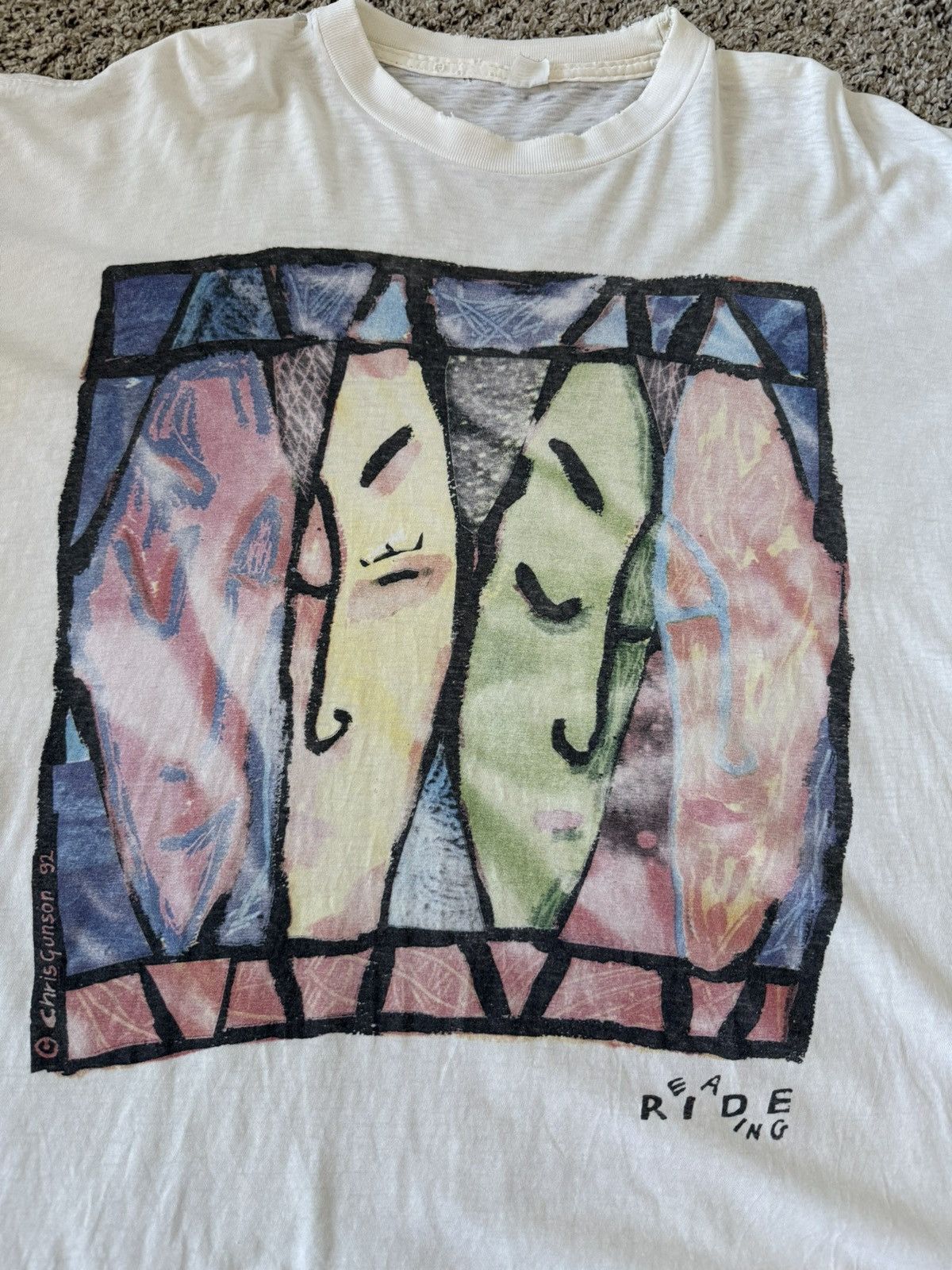 Band Tees Vintage Ride Reading Festival Tshirt Size US XL / EU 56 / 4 - 2 Thumbnail