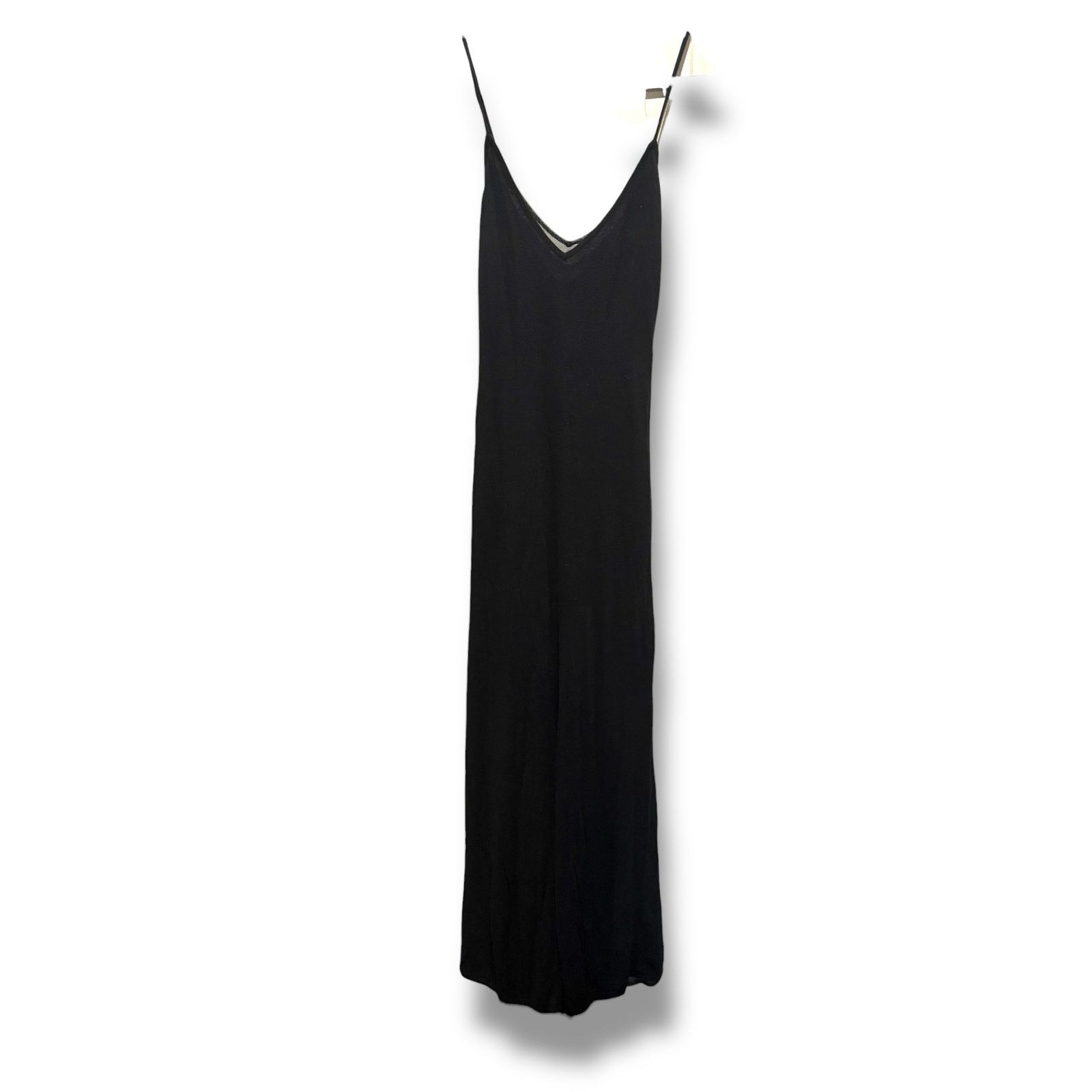 Express Express Black Slip Maxi Dress Mesh Insert Lined V-Neck Tie S Size S / US 4 / IT 40 - 1 Thumbnail