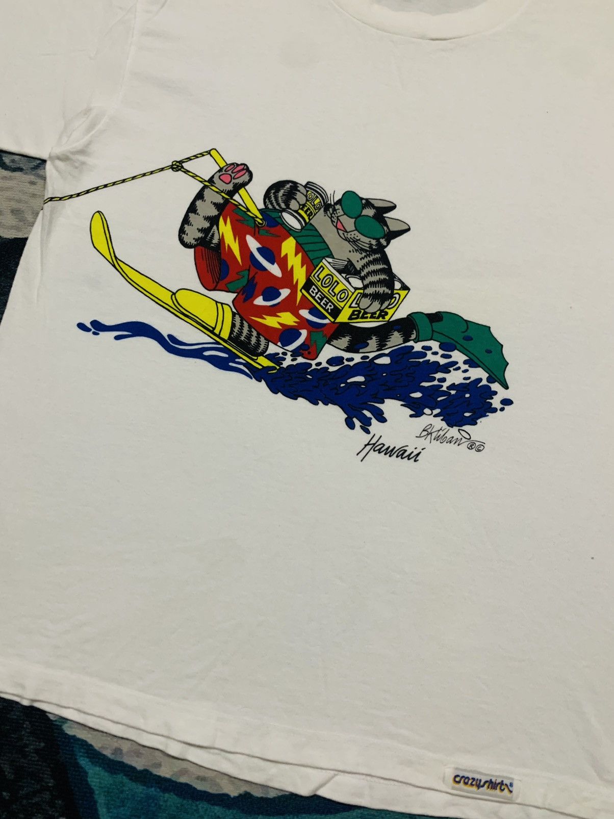 Vintage LASTDROP#$Vintage 90” Crazy Shirt Hawaii Lolo Beer MadeInUSA Size US M / EU 48-50 / 2 - 6 Thumbnail