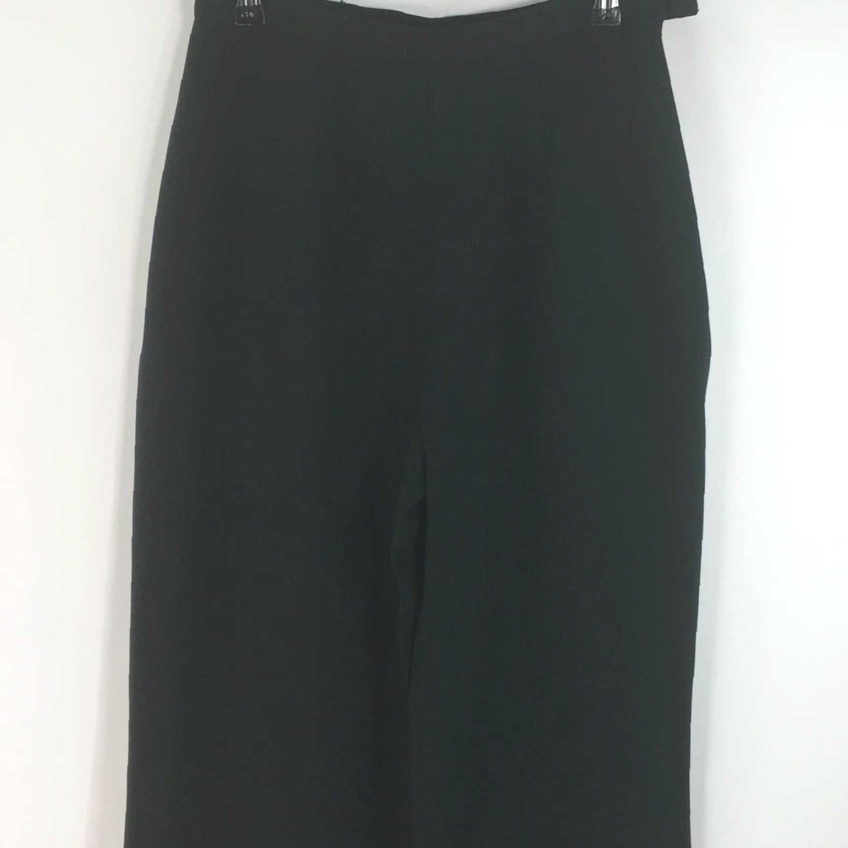 Vintage VINTAGE Womens High Rise Casual Comfort Side Zip Black Straight Pants Size 4 Size 26" / US 2 / IT 38 - 4 Thumbnail