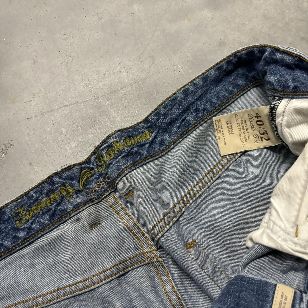 Japanese Brand × Vintage Crazy Vintage Y2K/2000s Baggy Dark Wash Skater Denim Jeans! Size US 40 / EU 56 - 8 Thumbnail